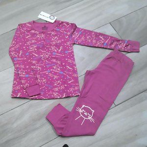 Girls Cat Kitty  Long Sleeves Pajama pants set